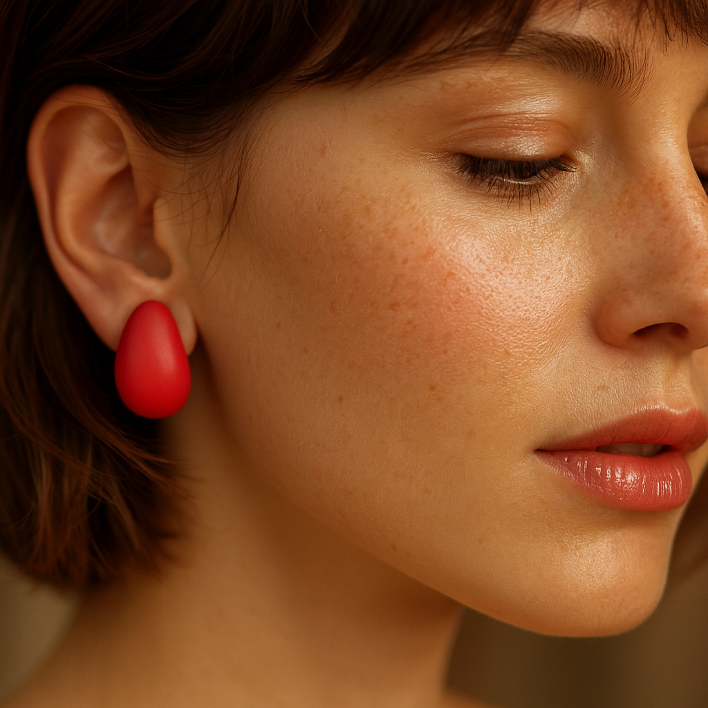 Douceur Épurée – Boucles Gouttes Bombées Mat 31 mm