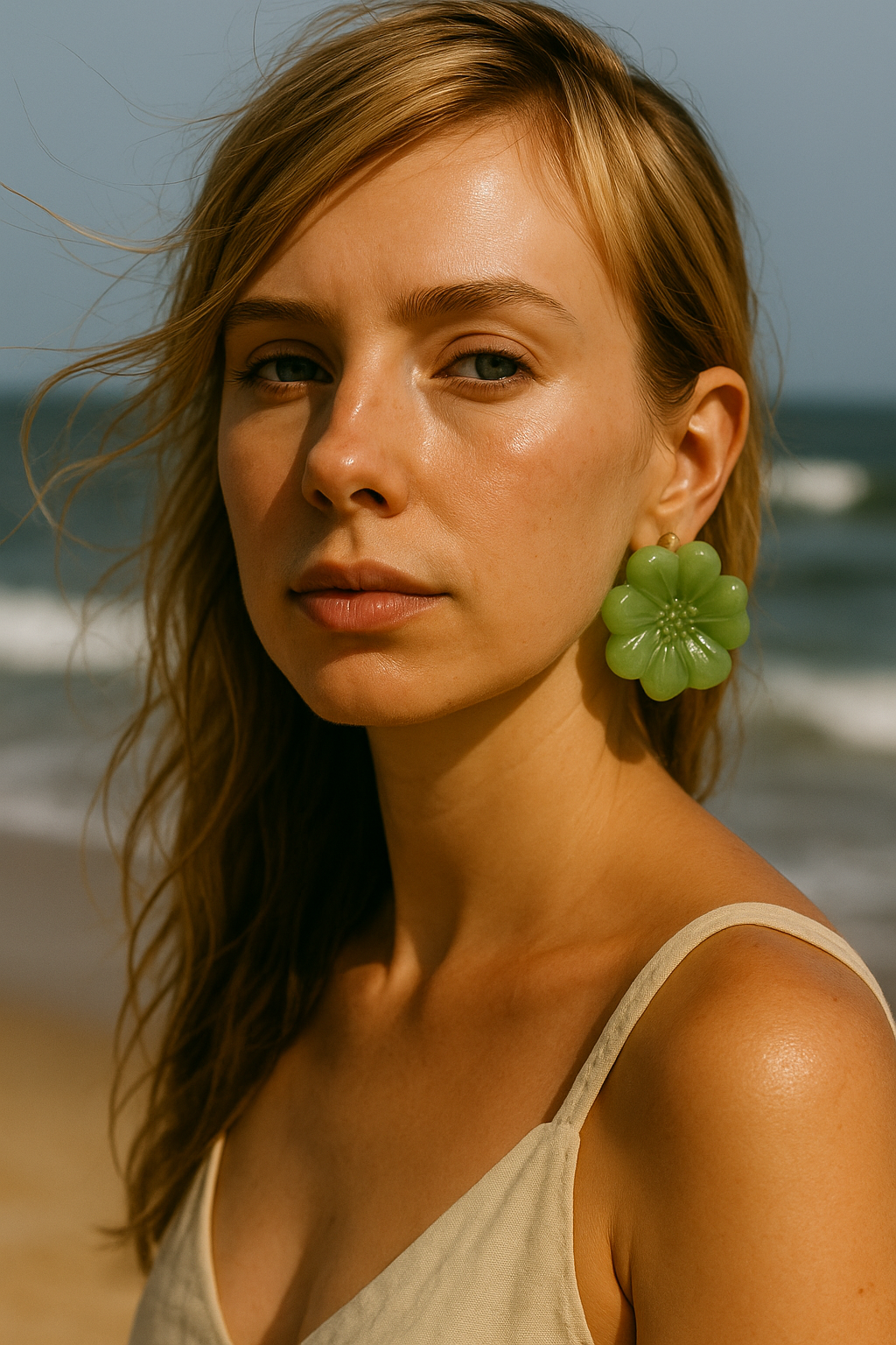Fleur Marbrée – Boucles d’oreilles en résine 48 mm (5 couleurs)