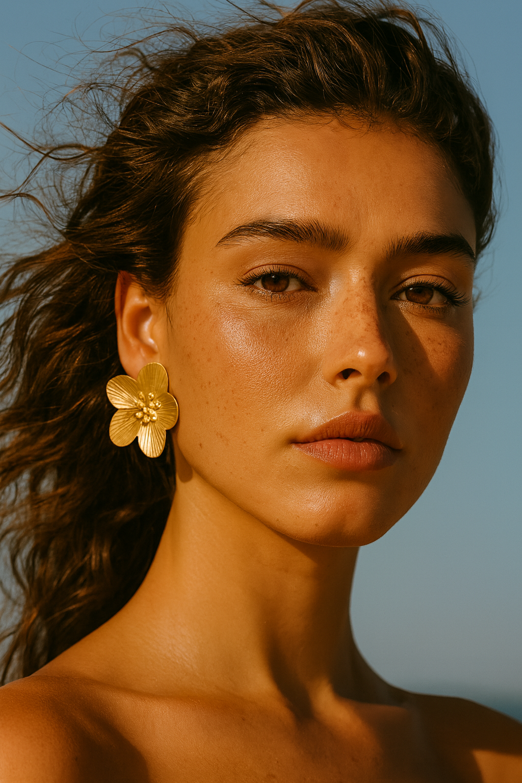Fleur de Cerisier 30 mm – murmure -Boucles d’oreilles inoxydables (doré & argent)