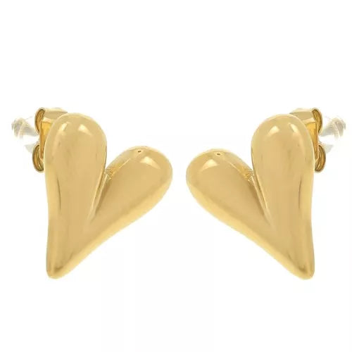 Élans du Cœur – Boucles en Acier Doré 14 mm