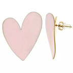 Cœur Ardent – Boucles en Résine  & Acier Doré 37 mm
