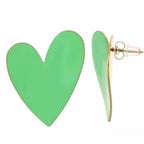 Cœur Ardent – Boucles en Résine  & Acier Doré 37 mm