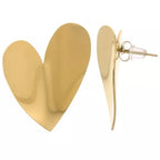Cœur Ardent – Boucles en Résine  & Acier Doré 37 mm