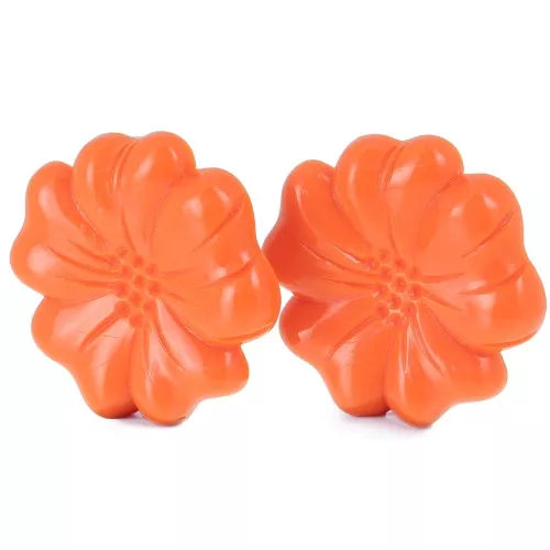 Fleur Marbrée – Boucles d’oreilles en résine 48 mm (5 couleurs)
