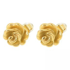 Éclat de Rose – Boucles d’oreilles inoxydables dorées 8 mm