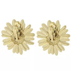 Marguerite du Duo – Boucles en résine & Clips dorés inox — deux styles