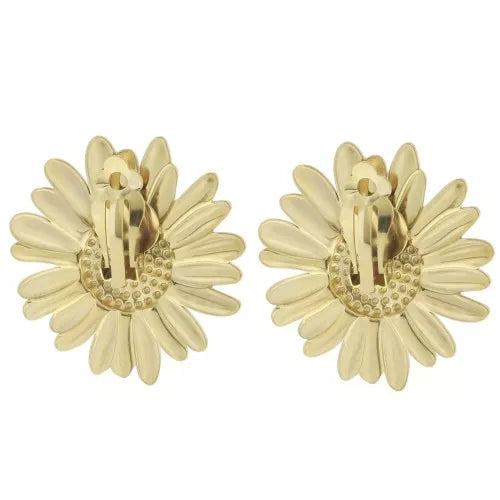 Marguerite du Duo – Boucles en résine & Clips dorés inox — deux styles